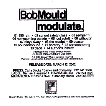 advance Modulate CD inlay