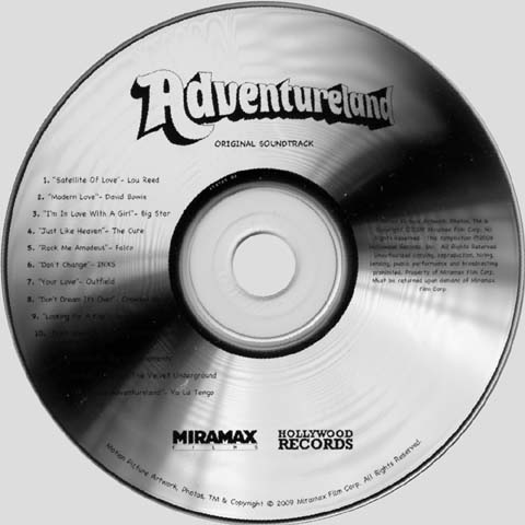Adventureland original soundtrack CD disc artwork