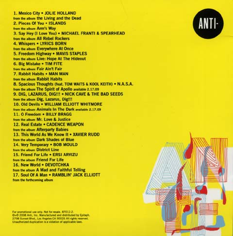 Anti- Sampler (87012) CD cover art back