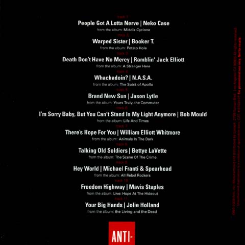 Anti- Sampler (87034) CD cover art back