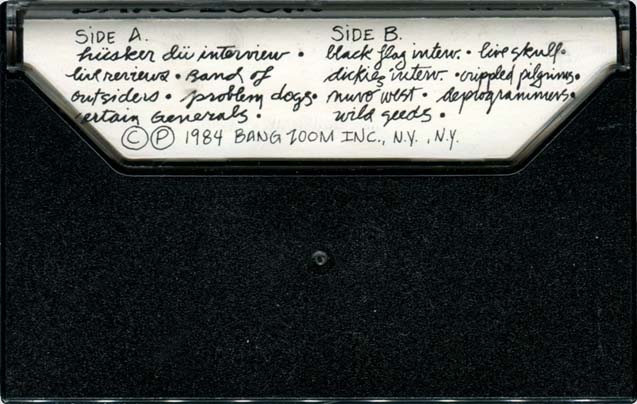 Bang Zoom No. 6 cassette case back