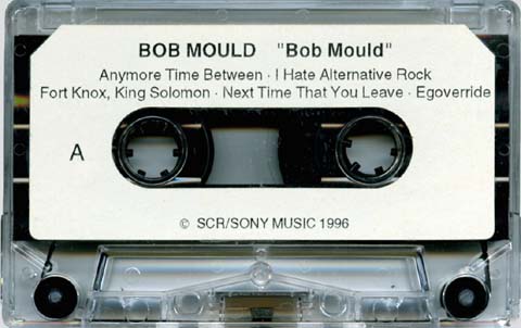 Bob Mould 'Hubcap' album advance cassette shell side A