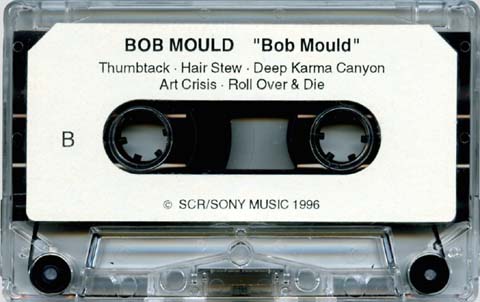 Bob Mould 'Hubcap' album advance cassette shell side B