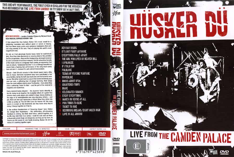 Live From The Camden Palace DVD cover outside