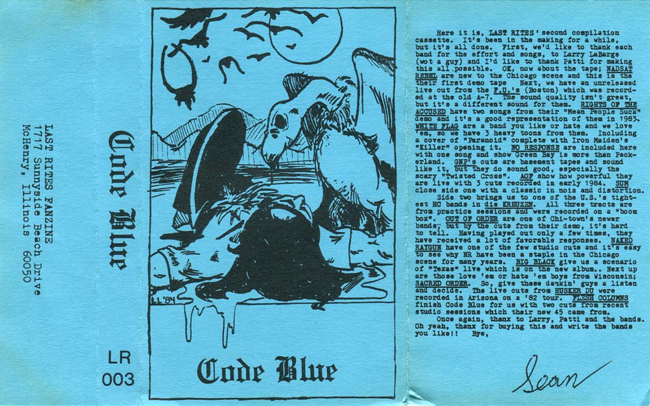 Code Blue cassette inlay exterior unfolded
