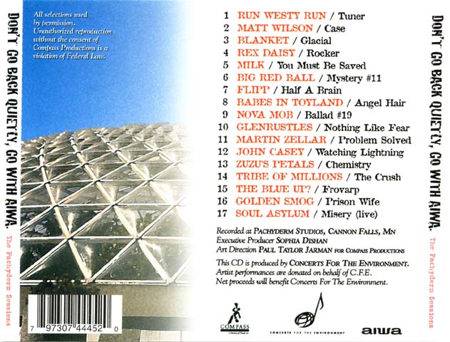 Don't Go Back Quietly, Go With Aiwa CD cover art back