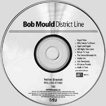 District Line advance CD disk artwork