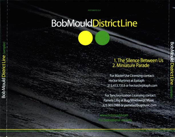 District Line promo CD back inlay