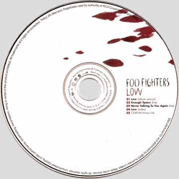 Foo Fighters Low CD artwork