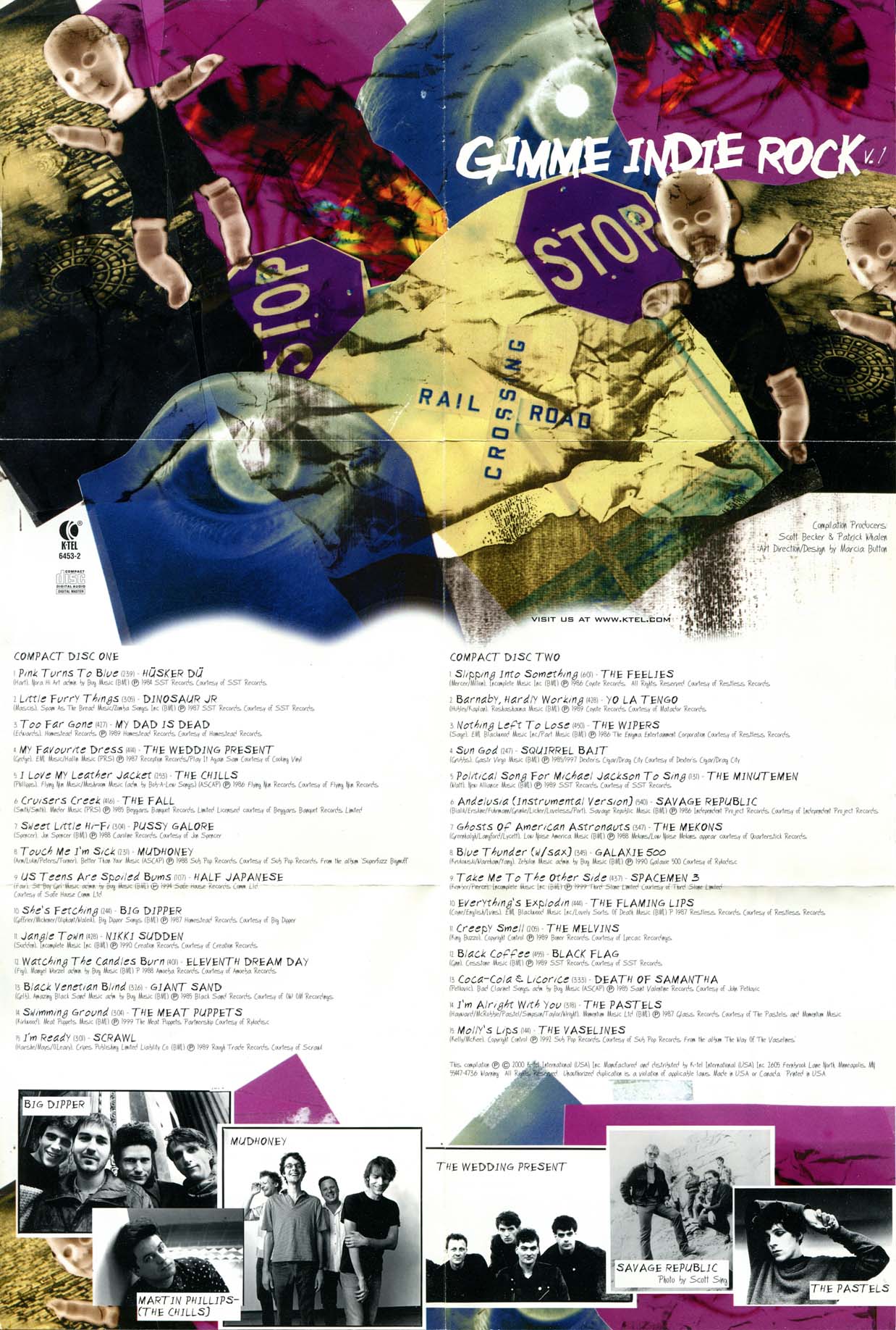 Gimme Indie Rock V.1 insert (tracklist side)