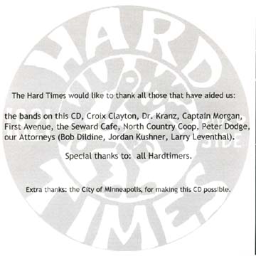 Hard Times All Around CD front inlay inside