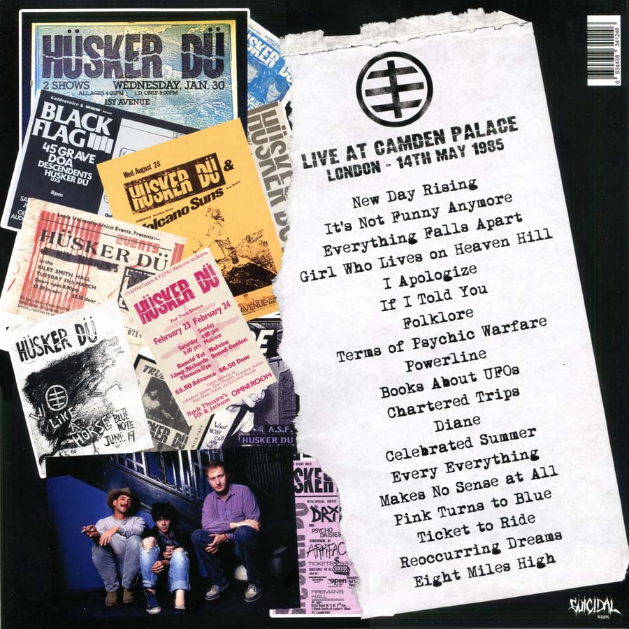 Live At Camden Palace LP back cover