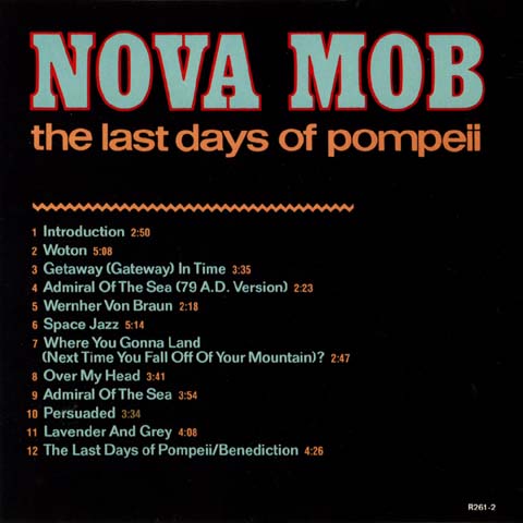 The Last Days Of Pompeii CD [US] insert back inlay