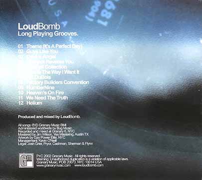 Long Playing Grooves CD digipak back