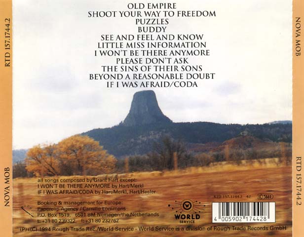Nova Mob CD [UK] cover art back
