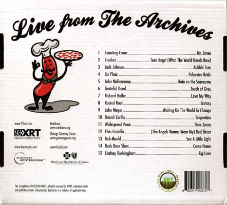 ONXRT 11 CD digipak back