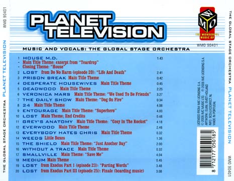 Global Stage Orchestra Planet Television CD back