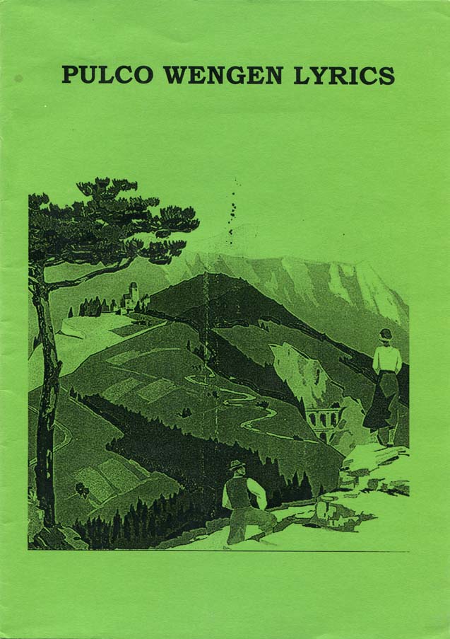 Pulco — Wengen lyrics booklet front page