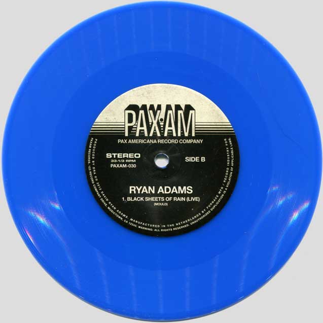 Ryan Adams — Heartbreak A Stranger/Black Sheets Of Rain record B-side