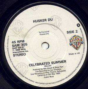 Celebrated Summer (B side) label