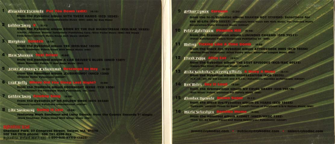 Spring Loaded promo compilation CD gatefold interior unfolded