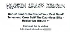 Something To Dü 7" EP download slip (Drunken Sailor Records issue)