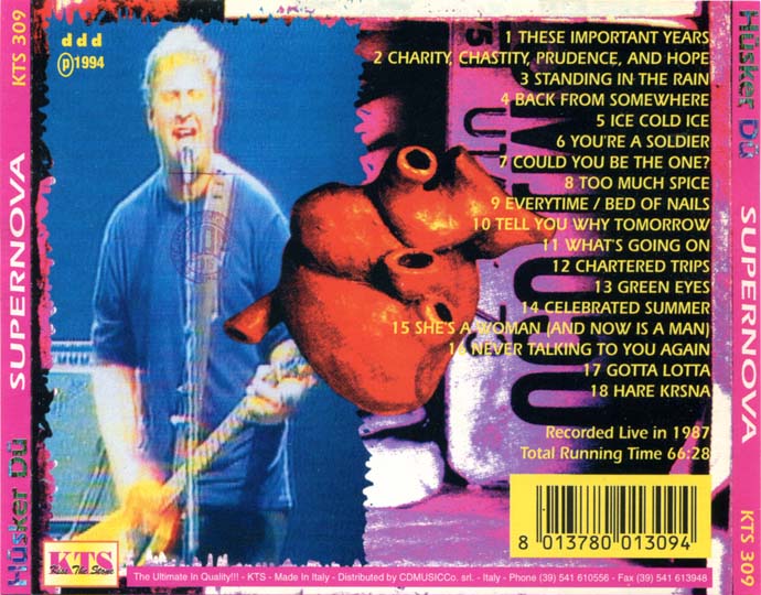 Supernova bootleg CD back