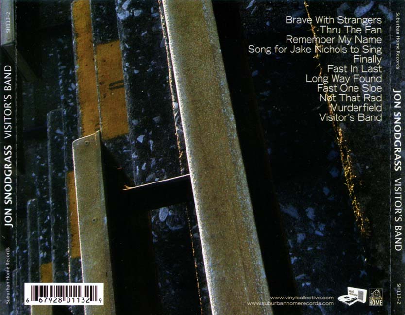 Jon Snodgrass — Visitor's Band CD inlay back