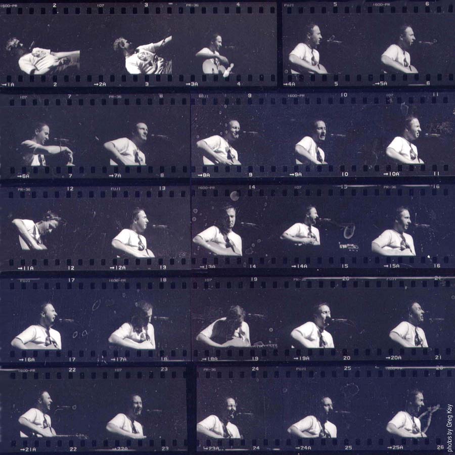 Bob Mould, Austin Arts Center, Trinity College, Hartford CT, 12 Apr 1991 (contact sheet)