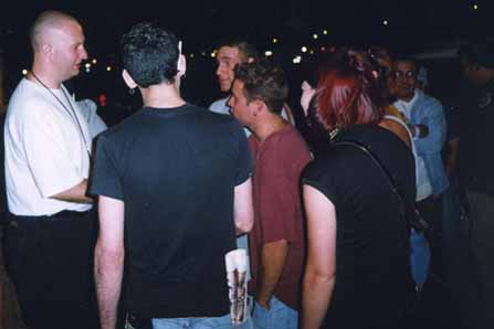 Bob holds court after the show, Fargo ND, 10 Sep 1998