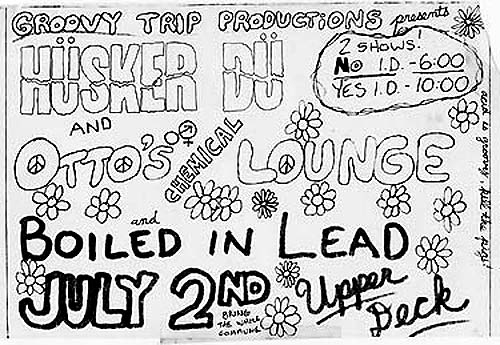 H&uuml;sker D&uuml; Flyer, 02 Jul 1983