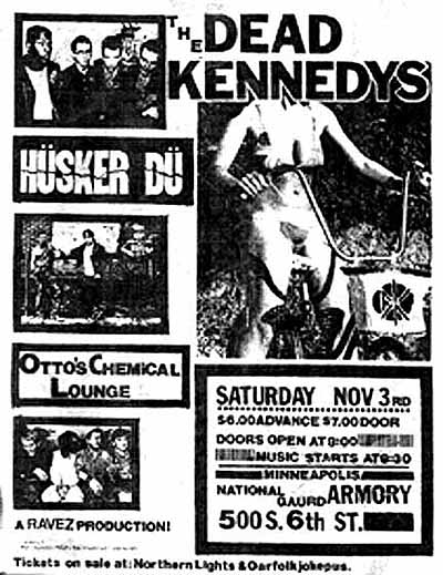 Hüsker Dü Flyer, 03 Nov 1984