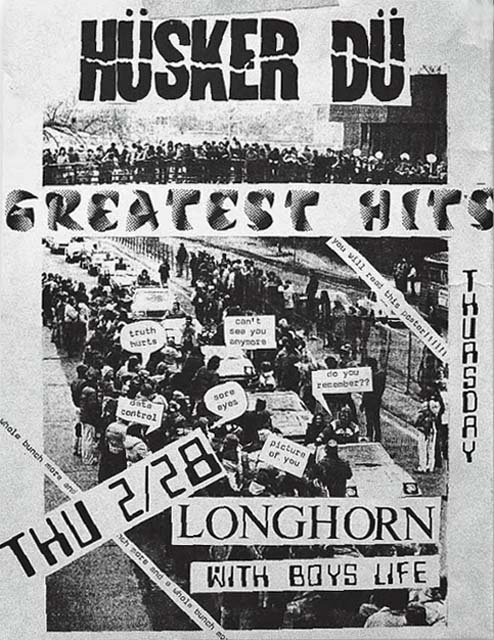 Hüsker Dü 28 Feb 1980 flyer (Longhorn, Minneapolis)