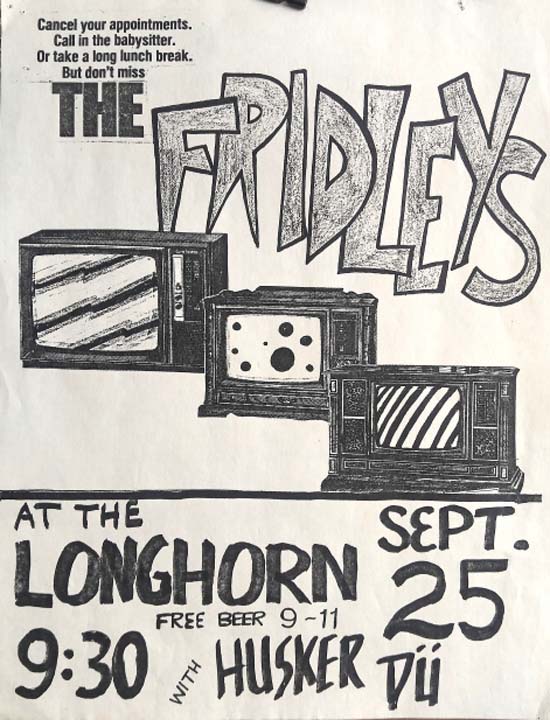Hüsker Dü 25 Sep 1980 flyer (Longhorn-Zoogies, Minneapolis)