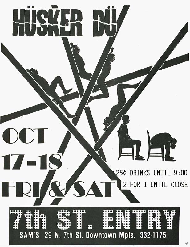 Hüsker Dü 17-18 Oct 1980 poster (7th St Entry, Minneapolis)