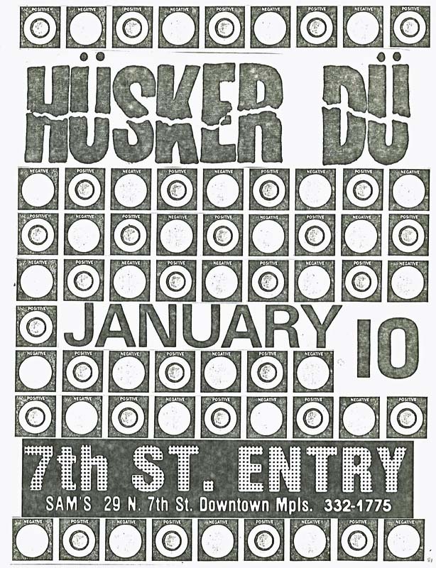 Hüsker Dü flyer, 10 Jan 1981