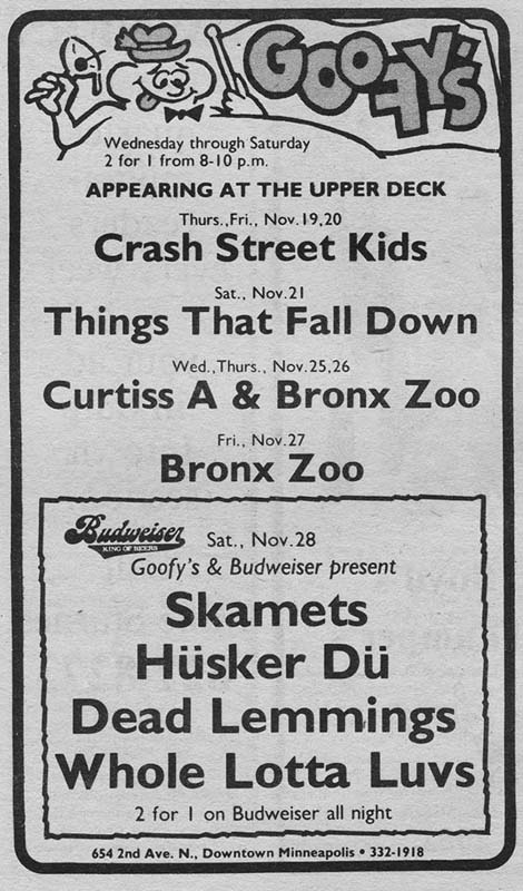 Hüsker Dü 28 Nov 1981