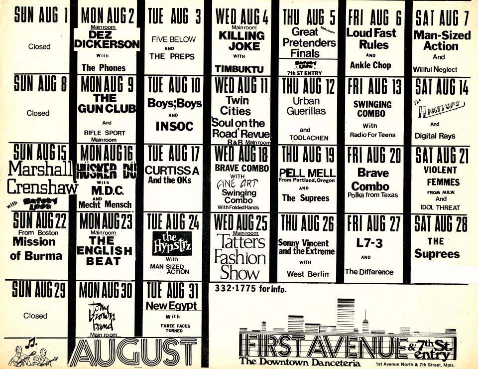 Hüsker Dü 16 Aug 1982