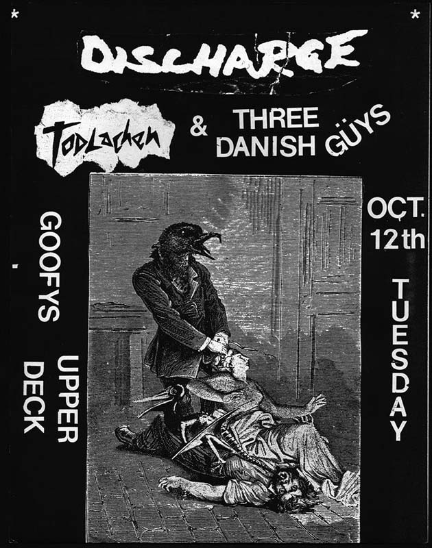 Hüsker Dü 12 Oct 1982 flyer (Goofy's Upper Deck, Minneapolis)