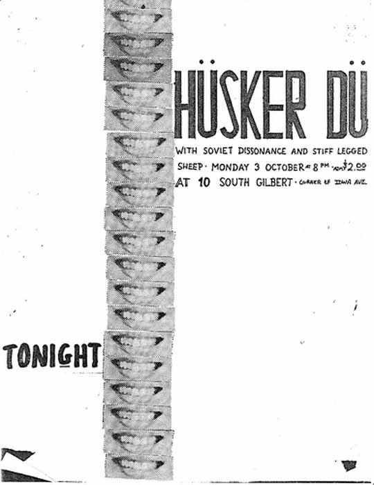 Hüsker Dü 03 Oct 1983 flyer