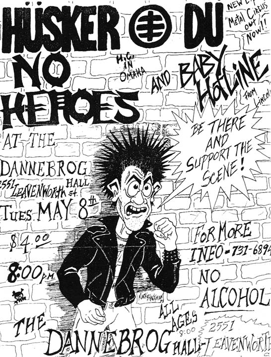 Hüsker Dü Flyer, 08 May 1984