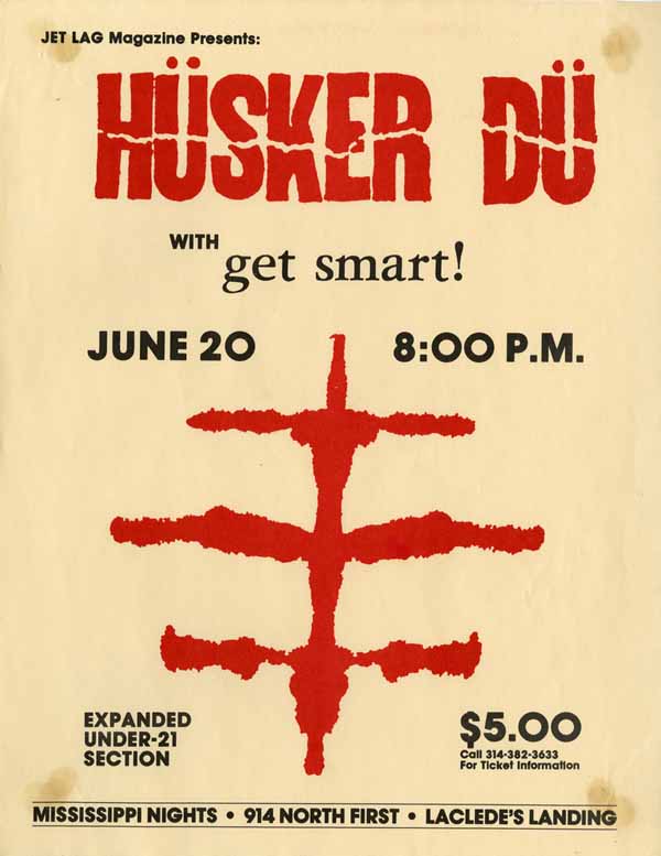 Husker Du 20 Jun 1985 Flyer