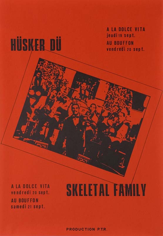 Hüsker Dü flyer, 19-20 Sep 1985, Lausanne & Geneva