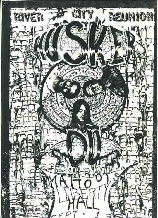 Hüsker Dü flyer, 13 Sep 1987, Liberty Hall, Lawrence KS