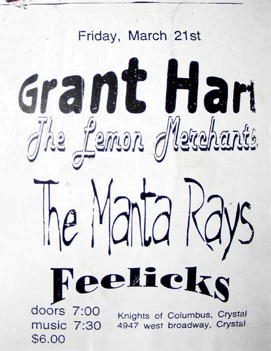 Grant Hart 21 Mar 1997 flyer