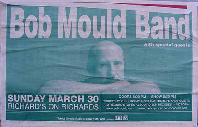 Bob Mould Band 30 Mar 2008 flyer