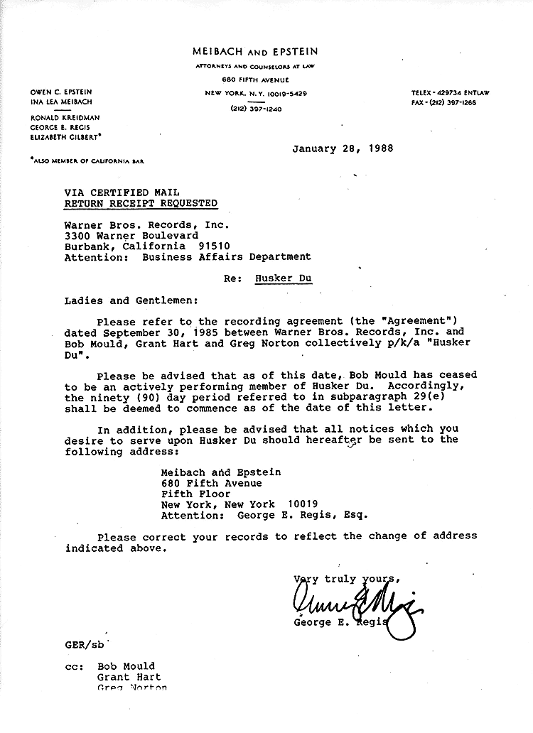 Bob resignation letter