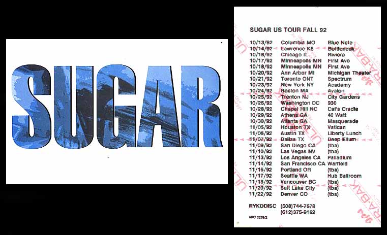 CB tour Sugar sticker