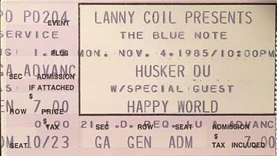 04 Nov 1985 (late show) ticket