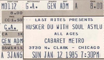 12 Jan 1986 ticket (misprinted as 1985)